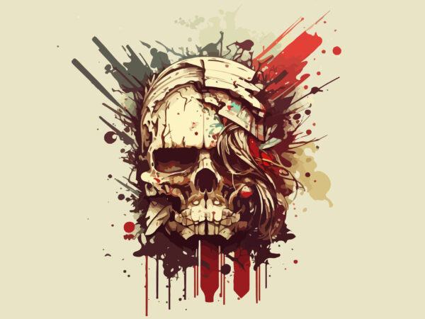 Skull vector illustration for t-shirt