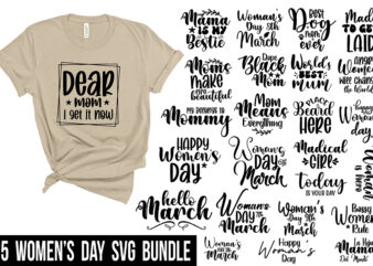 Women’s Day SVG Bundle t shirt design for sale