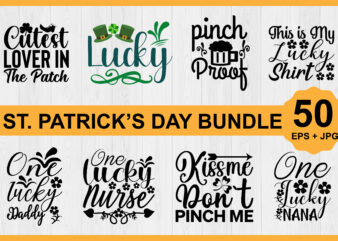 St.Patrick’s Day Shirt Bundle Print Template, Lucky Charms, Irish, everyone has a little luck Typography Design Shirt Print Template, Typography Design For Shirt, Mugs, Iron, Glass, Stickers, Hoodies, Pillows, Phone