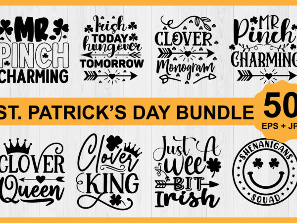 St.patrick’s day shirt design bundle print template, lucky charms, irish, everyone has a little luck typography design