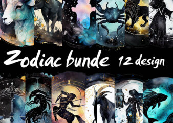 Zodiac bundle Instant Download t shirt graphic design