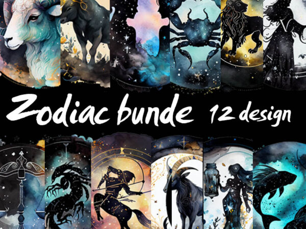 Zodiac bundle instant download t shirt graphic design