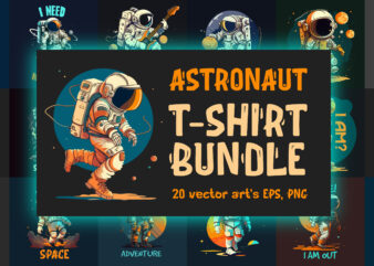 Astronaut t-shirt bundle
