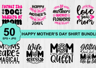 happy Mothers day shirt bundle print template, typography design for mom mommy mama daughter grandma girl women aunt mom life child best mom adorable shirt