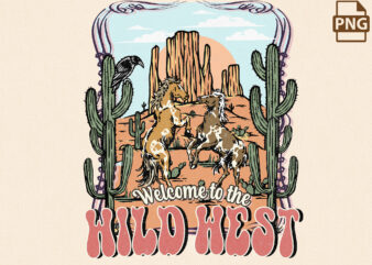 Retro Wild West PNG t shirt design online