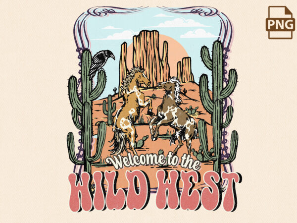 Retro wild west png t shirt design online