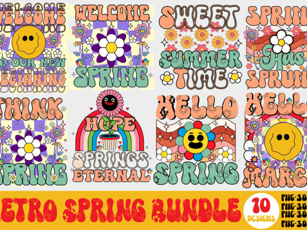 Spring retro bundle,10 designs,happy spring y’all png sublimation,retro spring png bundle, spring vibes png, flower spring png, spring quote png, spring saying, spring clipart, welcome spring sublimation,spring mouse friends png,