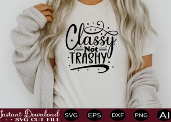 Classy Not Trashy t shirt design,sassy quotes bundle svg, quotes svg, funny svg, teacher svg, chaos coordinator svg, roll my eyes svg, silhouette, clipart, cricut cut files ,Funny SVG Bundle,