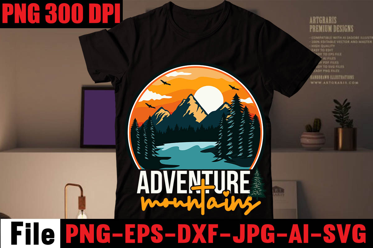 Adventure Mountains T-shirt Design,mountains t shirt, beach t shirt ...
