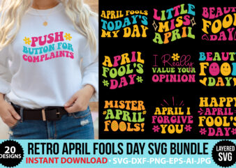 April Fools Day SVG Cut File, April Day Png, Fool Day Svg, Svg for Cricut,retro fools day svg design,fools day cut file,april fools day retro design,april fools day retro design,april