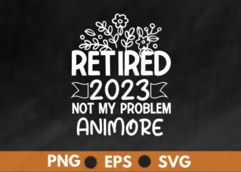 Retired 2023 Shirt, Retirement Gifts 2023 floral flower T-Shirt