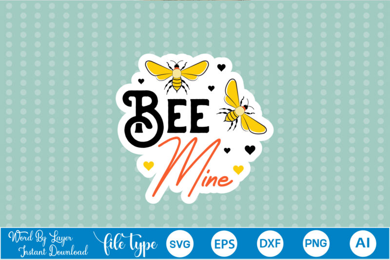 Bee Sticker Svg Bundle Bee Stickers Bundle Bee Sticker Bundle Honey Bee Sticker Bundle Print and Cut Stickers Printable Stickers Print and Cut Cricut Bees Stickers, Bee Stickers Bundle Bee