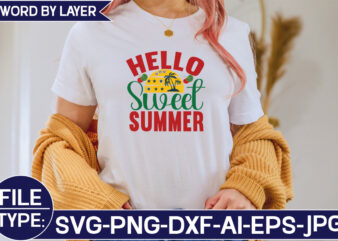 Hello Sweet Summer SVG Cut File