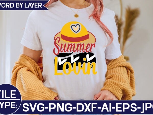 Summer lovin svg cut file t shirt template vector