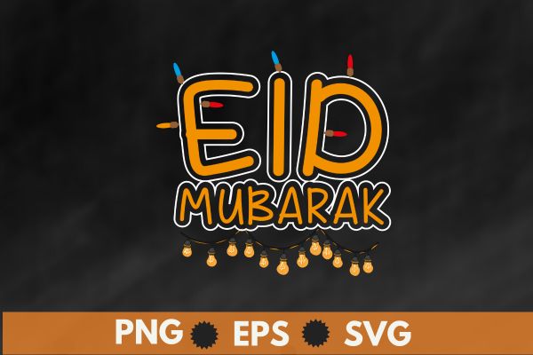 Happy eid mubarak for muslim kids eid al fitr al adha moon t-shirt design vector,eid, mubarak, ramadan, alfitr, kareem, tee, happy, karim, t-shirt, legends,eid mubarak happy eid muslims