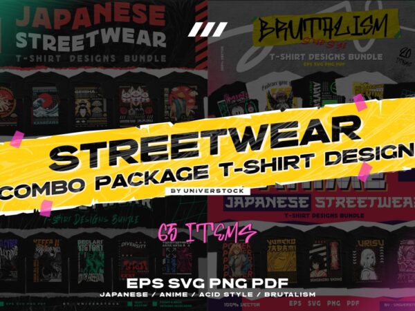 Streetwear combo package t-shirt design, streetwear vector t-shirt designs bundle, japanese, brutalism, anime, acid style. universtock Streetwear combo package t-shirt design, streetwear vector t-shirt designs bundle, japanese, brutalism, anime, acid style. universtock