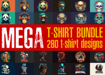 Mega bundle. 280 t-shirt designs
