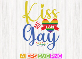 kiss me i am gay, happy birthday heart gift, pride parade handwritten graphic shirt