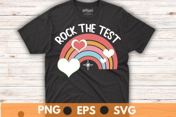 Rock The Test, Funny Teacher, Testing Day T-Shirt design vector, motivational, testing, day, shirt, teacher, t-shirt design vector,