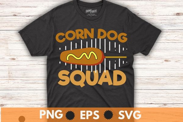Corn dog squad stick dogs corndog man stick t-shirt design vector, corn dog squad, funny corndog girl, hotdog, sausage, foodie, food lover, corn dog mom
