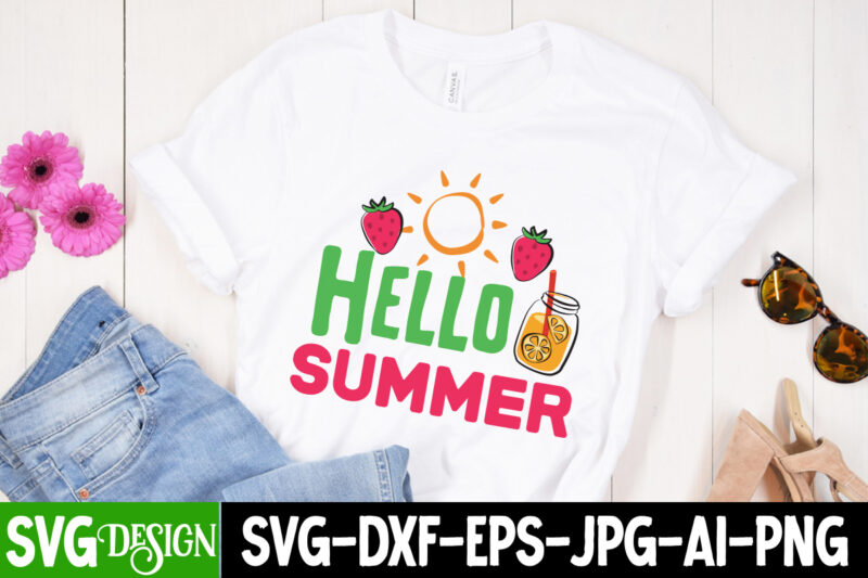 Hello Summer TR-Shirt Design, Hello Summer SVG Cut File, Welcome Summer T-Shirt Design, Welcome Summer SVG Cut File, Aloha Summer SVG Cut File, Aloha Summer T-Shirt Design, Summer Bundle Png,