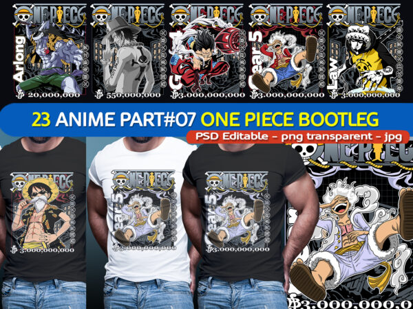 23 one piece bootleg tshirt design bundle anime [part#07]