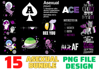 15 Asexual Shirt Designs Bundle For Commercial Use, Asexual T-shirt, Asexual png file, Asexual digital file, Asexual gift, Asexual download, Asexual design