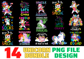 14 Unicorn shirt Designs Bundle For Commercial Use, Unicorn T-shirt, Unicorn png file, Unicorn digital file, Unicorn gift, Unicorn download, Unicorn design