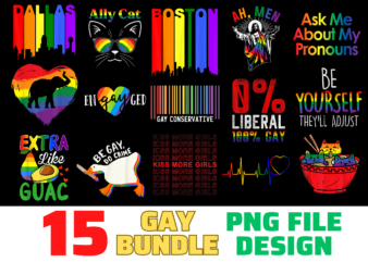 15 Gay Shirt Designs Bundle For Commercial Use, Gay T-shirt, Gay png file, Gay digital file, Gay gift, Gay download, Gay design
