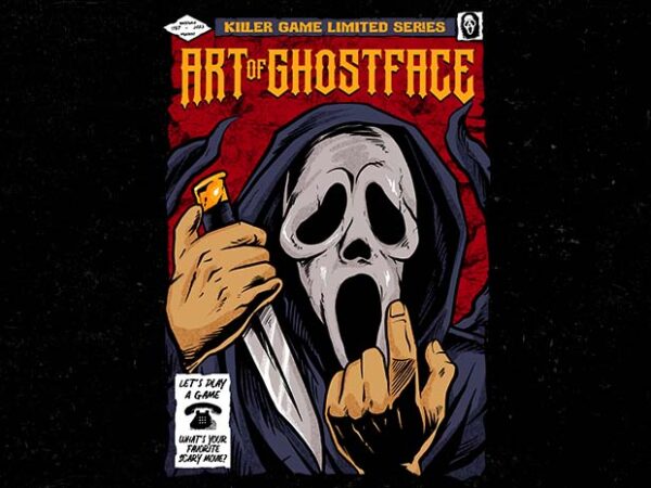 Art of ghostface t shirt vector