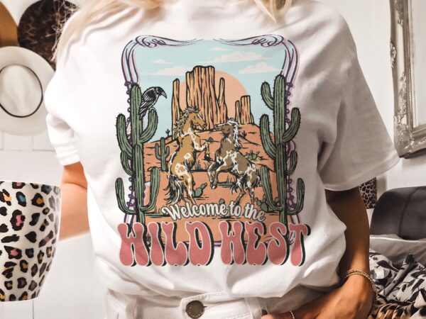 Retro wild west png t shirt design online