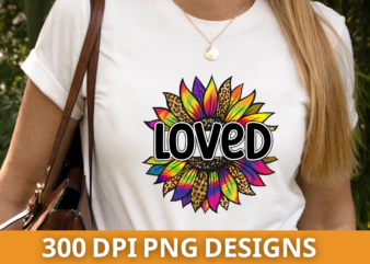 loved, sunflowers loved t shirt vector graphic