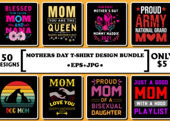 Mother’s day t-shirt design bundle print template, typography design for mom mama daughter grandma girl women aunt mom life child best mom adorable shirt