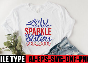 Sparkle Sisters t shirt template vector