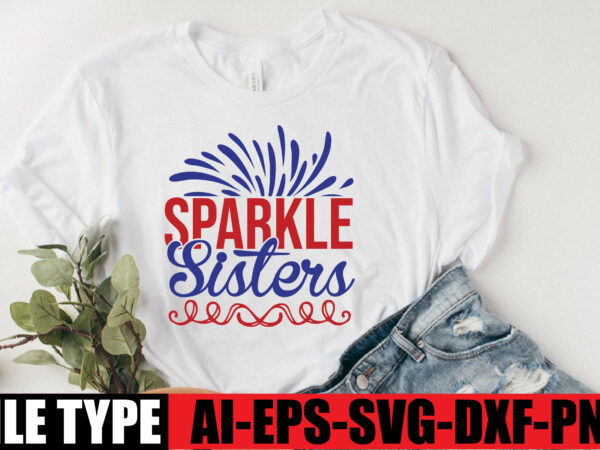 Sparkle sisters t shirt template vector