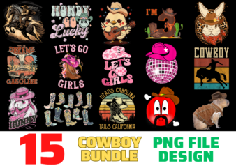 15 Cowboy shirt Designs Bundle For Commercial Use, Cowboy T-shirt, Cowboy png file, Cowboy digital file, Cowboy gift, Cowboy download, Cowboy design