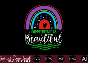 Different Is Beautiful t shirt design,Autism Svg Bundle, Autism Awareness Svg, Autism Quote Svg, Au-Some Svg, Autism Mom Svg, Puzzle Svg, Autism Ribbon Svg, Instant Download,Autism Svg Bundle, Autism Awareness