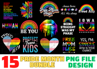 15 Pride Month shirt Designs Bundle For Commercial Use, Pride Month T-shirt, Pride Month png file, Pride Month digital file, Pride Month gift, Pride Month download, Pride Month design
