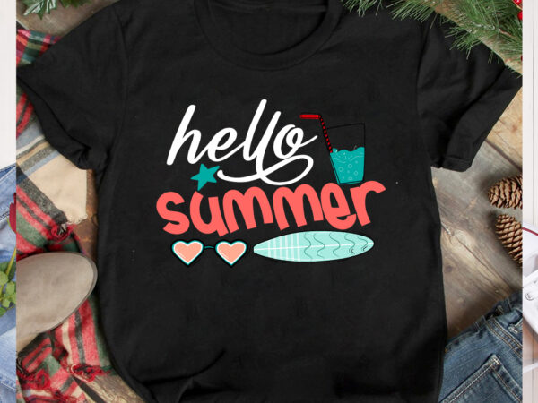 Hello summer t-shirt design ,hello summer svg cut file , aloha summer svg cut file, aloha summer t-shirt design, summer bundle png, summer png, hello summer png, summer vibes png,