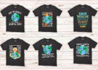 7 Earth day t shirt bundle