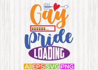 gay pride loading tee greeting card, pride shirt template