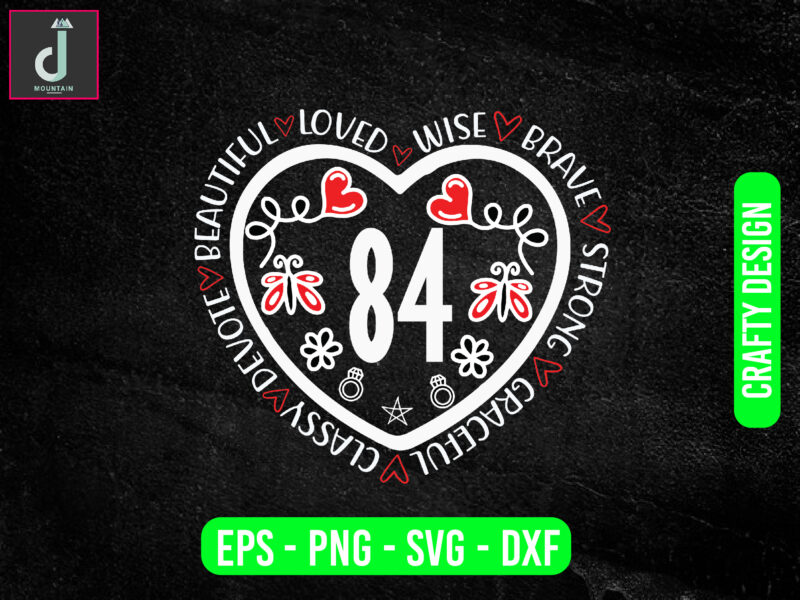 Beautiful love wise brave strong graceful classy devoted svg design, birthday icons, birthday dxf