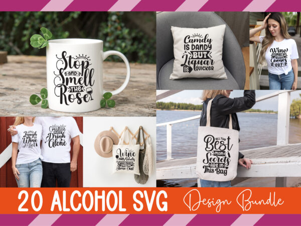 Alcohol svg design bundle