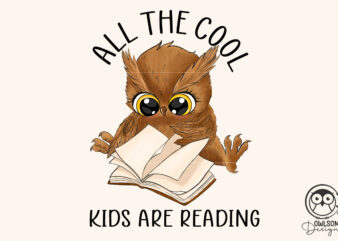 All The Cool Kids Are Reading Png t shirt vector