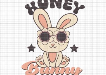 Honey Bunny Toddler Retro Easter Svg, Honey Bunny Svg, Easter Day Svg, Bunny Svg graphic t shirt