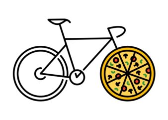 Bicycle Pizza t shirt template