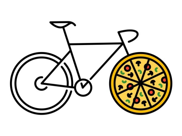 Bicycle pizza t shirt template