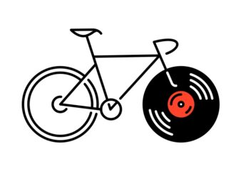 Bicycle Vinyl Record t shirt template