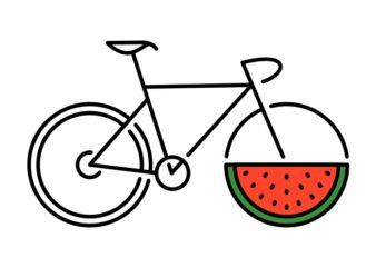 Bicycle Watermelon t shirt template