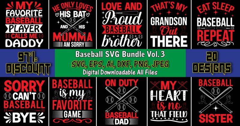 Baseball SVG Bundle Vol. 3, Baseball Svg Bundle, Baseball svg, Baseball svg vector, Baseball t-shirt, Baseball tshirt design, Baseball, Baseball design,Biggest Fan Svg, Girl Baseball Shirt Svg, Baseball Sister, Brother,